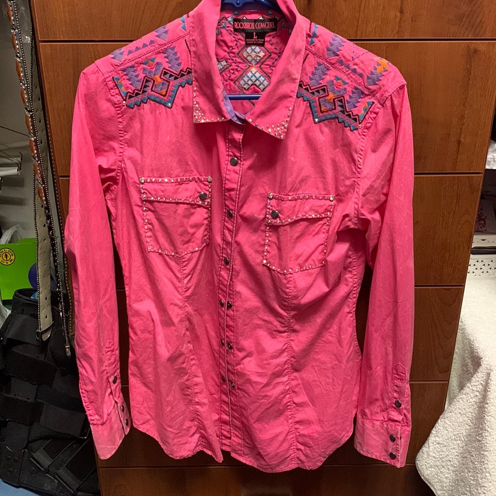 Western women’s long sleeve riding shirt